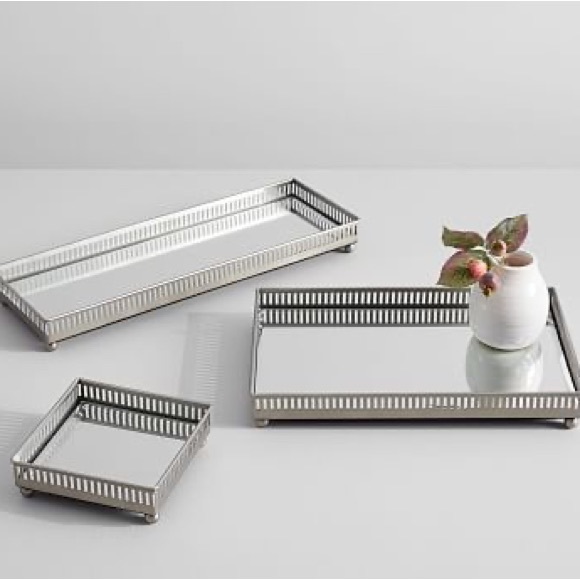 Pottery Barn Mirrored Tray - Picture 1 of 7